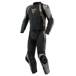 Dainese Avro 4 Leather 2-P Suit Black/Charcoal-Gray/Tibe