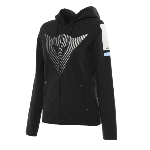 Dainese Fade Lady Full-Zip Hoodie Black/Cool-Gray/Light-Blue 1 Dainese Fade Lady Full-Zip Hoodie Black/Cool-Gray/Light-Blue