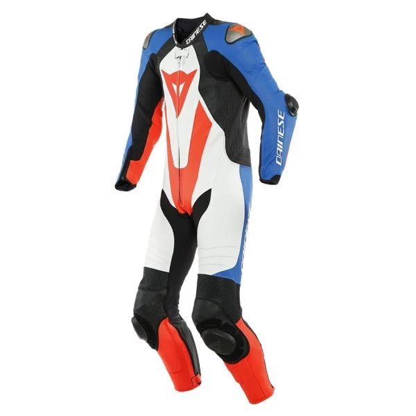 Dainese Laguna Seca 5 1-PC Leather Suit Perf. White Blue Red 1 Dainese Laguna Seca 5 1-PC Leather Suit Perf. White Blue Red