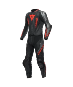 Dainese Laguna Seca 5 2PCS Leather Suit Black/Anthracite/Fluo-Red