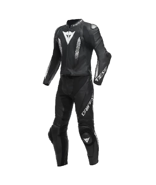 Dainese Laguna Seca 5 2PCS Leather Suit Perf. Black/Black/White 1 Dainese Laguna Seca 5 2PCS Leather Suit Perf. Black/Black/White