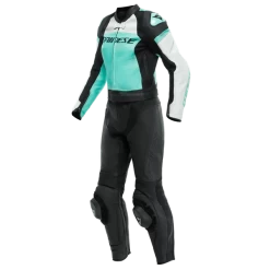 Dainese Mirage Lady Leather 2-P Suit Black/Acqua-Green/Glacier-Gray