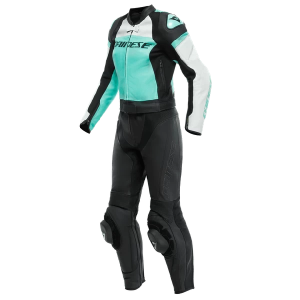 Dainese Mirage Lady Leather 2-P Suit Black/Acqua-Green/Glacier-Gray 1 Dainese Mirage Lady Leather 2-P Suit Black/Acqua-Green/Glacier-Gray