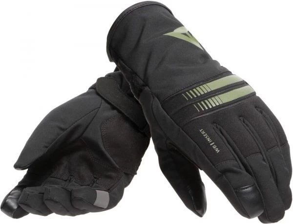 Dainese Plaza 3 Lady D-Dry Gloves Black Bronze-Green 1 Dainese Plaza 3 Lady D-Dry Gloves Black Bronze-Green