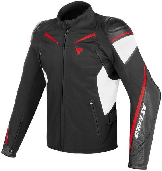Dainese STREET MASTER Leather Jacket Black/White/Lava-Red 1 Dainese STREET MASTER Leather Jacket Black/White/Lava-Red