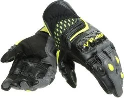 Dainese VR46 Sector Short Gloves Grey Yellow Anthracite