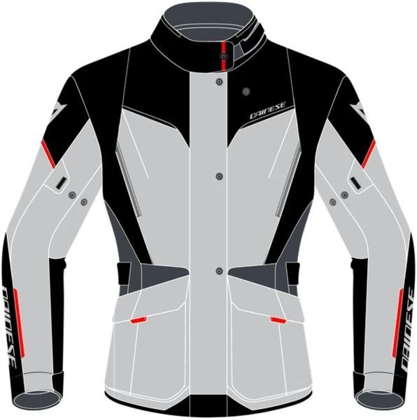 Dainese Tempest 3 D-Dry Lady Jacket Glacier-Gray/Black/Red